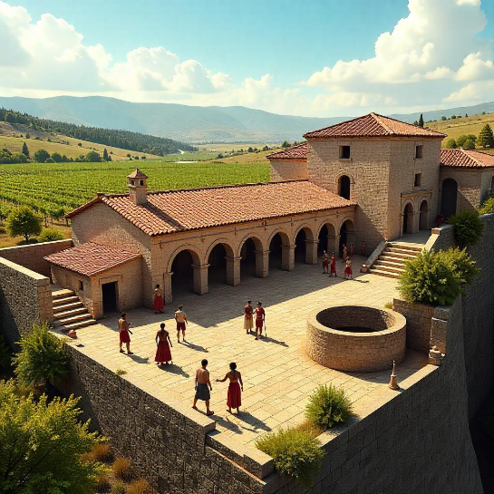 Figure 1, villa Gallo-Romaine domaine viticole